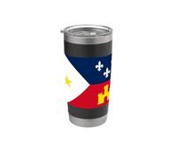 Bandiera Acadiana Bicchiere termico in acciaio inox doppia parete