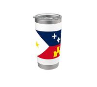 Bandiera Acadiana Bicchiere termico in acciaio inox doppia parete
