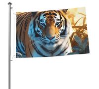 Bandiera africana della tigre selvatica 2 x 3 ft stampa su entrambi i lati bandiere da giardino bandiera da cortile per esterni bandiere per vacanze banner regalo con occhielli sfondo fotografico per