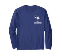 Bandiera Albero del Sud Carolina Palmetto SC Cresent Moon Maglia a Manica