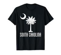 Bandiera Albero del Sud Carolina Palmetto SC Cresent Moon Maglietta
