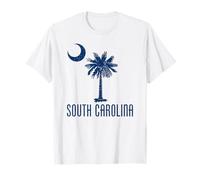 Bandiera Albero del Sud Carolina Palmetto SC Cresent Moon Maglietta
