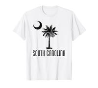 Bandiera Albero del Sud Carolina Palmetto SC Cresent Moon Maglietta