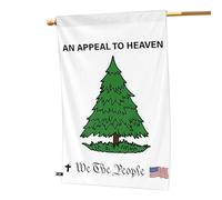 Bandiera 'albero della bandiera di chiamata | esterno del giardino di pino verde, commemorativo verticale Double face We the People della rivoluzione americana, per la decorazione esterna della