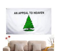 Bandiera 'albero di pino verde, bandiera da giardino della rivoluzione americana, 3 x 5 m, in poliestere con motivo di pino, arazzo decorativo, patriottico colorato, con 2 occhielli in