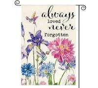 Bandiera All'Aperto Always Loved Never Forgotten Memorial Hummingbird 30X45Cm Bandiera Pirata Doppia Faccia Con Occhielli Bandiere Da Cortile Per Patio Parete Fattoria