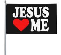 Bandiera all'aperto Jesus Loves M 90x150cm
