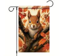 Bandiera all'aperto Thanksgiving Fall Squirrel Bandiera Primavera Estate