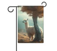Bandiera alpaca sotto l'albero 30,5 x 45,7 cm poliestere double face bandiere da giardino bandiere di benvenuto banner decorazione esterna per cortile portico prato