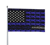 Bandiera American Flag Fight Colorectal Cancer Awareness Bandiera Militare Resistente Alle Intemperie Tessuto Da Esterno Striscione All'Aperto, Per Celebrazioni, Feste Estive, Balcone, 90x150cm