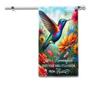 Bandiera American Hummingbird When A Hummingbird Visits Welcome Spring Resistente Alle Intemperie Bandiere Lavabile Striscione Con Bandiere Personalizzate Per Cultural Display 90X150Cm
