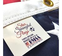 Bandiera americana 4x6-100% Made in USA utilizzando nylon resistente e di lunga durata costruita per uso esterno, protezione solare e con stelle ricamate e strisce cucite oltre a cuciture quadruple
