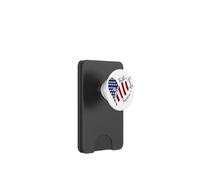 Bandiera americana a forma di cuore con croce di Gesù Il Signore è la mia roccia PopSockets PopWallet per MagSafe