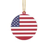 Bandiera americana Acrilico Ciondolo di Natale Regalo decorativo adatto per decorare un camino o davanzale