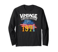 Bandiera americana americana Edizione Limitata - Vintage 1971 Maglia a Manica