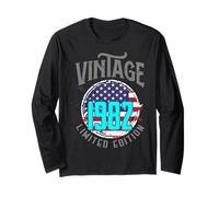 Bandiera americana americana Edizione Limitata - Vintage 1982 Maglia a Manica