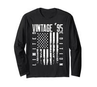 Bandiera americana americana Edizione Limitata - Vintage 1995 Maglia a Manica