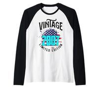 Bandiera americana americana in edizione limitata - Vintage 2007 Maglia con Maniche Raglan