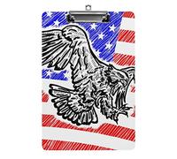 Bandiera Americana Animale Aquila Calva Volare Formato A4 Appunti Divertente Estetica Lavorare Studiare Lettera Lavagna per Appunti Standard 12,5×8,5 in Pannello rigido per Aula Scolastica Bambini c