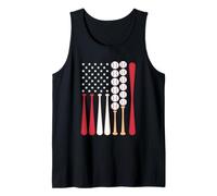 Bandiera Americana Baseball Stelle Stile Patriottico Canotta