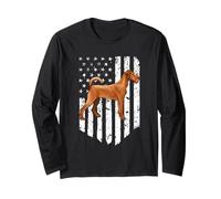 Bandiera americana bianca nera Irish Terrier 4 luglio USA Maglia a Manica
