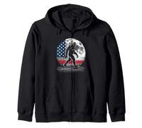 Bandiera Americana Bigfoot T -Shirt Sasquatch Patriotic Felpa con Cappuccio