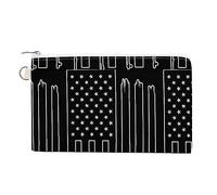 Bandiera americana con mitragliatrici borsa portamonete in tela personalizzata borsa portamonete borsa piccola borsa per trucco per uomo donna 19,1 x 11,6 cm, Stile:, Taglia unica, MHXYZHW