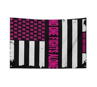 Bandiera americana con nastro rosa per la lotta contro il cancro al seno, 3x5 piedi, striscione da giardino con 4 fori, decorazione per interni ed esterni.