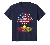 Bandiera Americana con Radici siciliane Maglietta, Bambini, Navy, 12 Anni