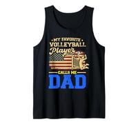 Bandiera americana con scritta "My Favorite Volleyball Player Calls Me Dad" Canotta