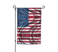 Bandiera americana decorativa da giardino, 30,5 x 45,7 cm, antirughe e anti-sbiadimento, adatta per giardino, cortile, prato, balcone