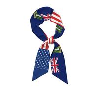 Bandiera americana, degli Stati Uniti e delle Isole Vergini britanniche, sciarpa per capelli in raso da donna, bandana, foulard traspirante e leggero, sciarpa per il collo per lei, moglie, capelli in