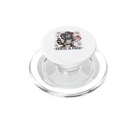 Bandiera americana del procione patriottico selvaggio e libero PopSockets PopGrip per MagSafe