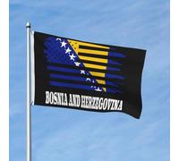 Bandiera americana della Bosnia ed Erzegovina, bandiere da giardino, primavera, estate, autunno, inverno, decorazione per la casa, striscioni bifacciali leggeri, 3x5 piedi, divertenti striscioni da