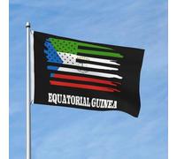 Bandiera americana della Guinea Equatoriale, bandiere da giardino, primavera, estate, autunno, inverno, decorazione per la casa, striscioni bifacciali leggeri, 3x5 piedi, divertenti striscioni per