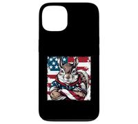 Bandiera americana della mascotte dello scoiattolo americano Custodia per iPhone 13