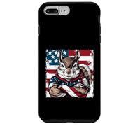 Bandiera americana della mascotte dello scoiattolo americano Custodia per iPhone 7 Plus/8 Plus
