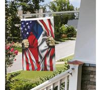 Bandiera americana della Repubblica Ceca 2x3 piedi, bandiere da giardino bifacciali per esterni