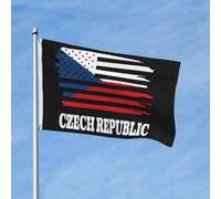 Bandiera americana della Repubblica Ceca, bandiere da giardino, primavera, estate, autunno, inverno, decorazione per la casa, striscioni bifacciali leggeri, 3x5 piedi, divertenti striscioni per est