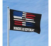 Bandiera americana della Repubblica Dominicana, bandiere da giardino, primavera, estate, autunno, inverno, decorazione per la casa, striscioni bifacciali leggeri, 3x5 piedi, divertenti striscioni p