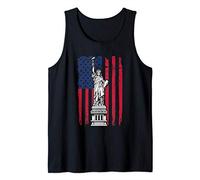 Bandiera americana della statua della libertà americana Canotta