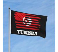 Bandiera americana della Tunisia, bandiere da giardino tunisine, primavera estate autunno inverno, decorazione per la casa, striscioni bifacciali leggeri, 3x5 piedi, divertenti striscioni per ester