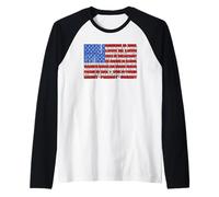 Bandiera Americana di protesta Politica - Uguaglianza, Scienza e Diritti Maglia con Maniche Raglan