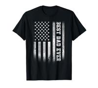 Bandiera Americana Divertente per la Festa del papà per papà e Figlio Maglietta