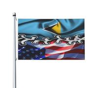 Bandiera americana e di Santa Lucia Deluxe resistente 3x5 piedi