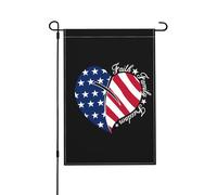 Bandiera americana Fede Famiglia Libertà Bandiere da giardino 12x18 pollici Bandiera da giardino a doppia faccia Bandiere decorative per prato domestico, patio, Vacanze stagionali, per esterni