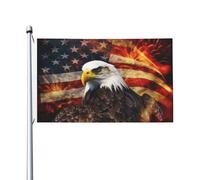 Bandiera americana Fire Eagle Flag 150x90 CM Bandiere Esterne Con Occhielli Doppio Lato Bandiera Giardino Grande Banner Cartello Casa Bandiere Yard Esterno Bandiera Decorativa