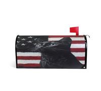 Bandiera americana gatto nero animale decorativo cassetta postale copre magnetico per estate unico pasqua mailbox copre magnetico dimensioni standard copertura para buzon
