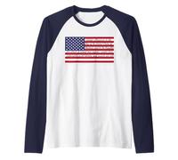 Bandiera Americana I Pledge fedeltà Maglia con Maniche Raglan