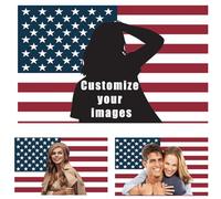 Bandiera americana in bianco e nero personalizzata, 0,9 x 1,5 m, anti-scolorimento, immagine personalizzata, design per la tua immagine, bandiere divertenti per esterni, soggiorno, camera da letto